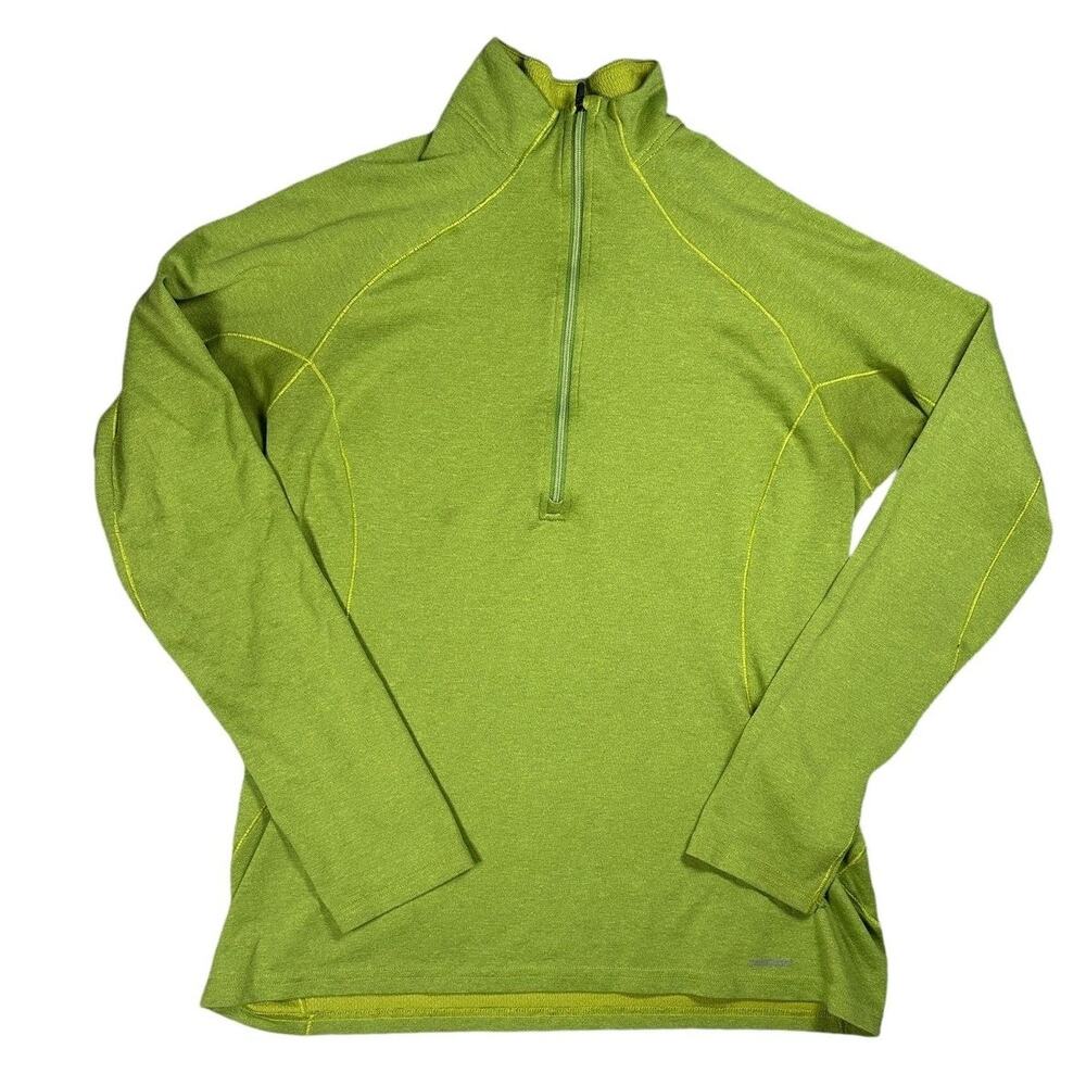 Patagonia Capilene Midweight Womens M 1/2 Zip Long Sleeve Green Base Layer Top